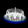 3D вид фонтана с круглой  чашей программы Fontan3D